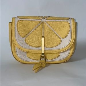 Vera Bradley Genuine Leather Lemon Crossbody
